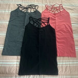 Zenana Outfitters Strappy Camisole Set - Gray, Black, Pink